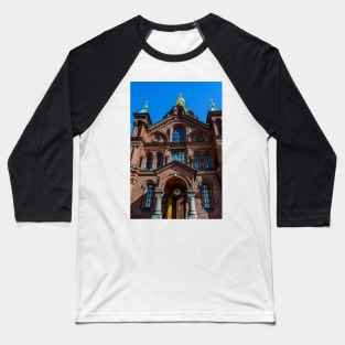 Uspenski Cathedral with green domes and golden crosses Baseball T-Shirt